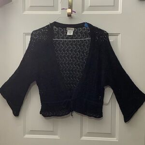 George Black Open-Knit Cardigan
